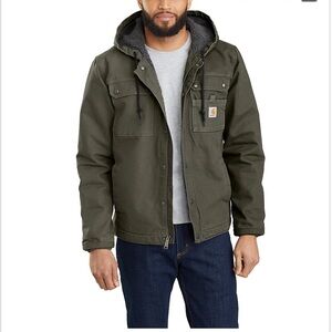 Carhartt MEN'S SHERPA-LINED UTILITY JACKET - RELAXED FIT - WASHED DUCK